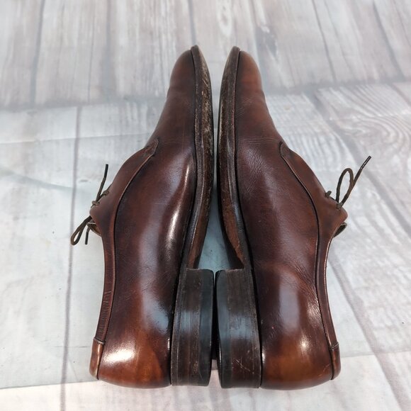 Barker Leather Derby Shoes Men’s 10.5 Brown Made in England Dress Oxfords - Picture 8 of 11